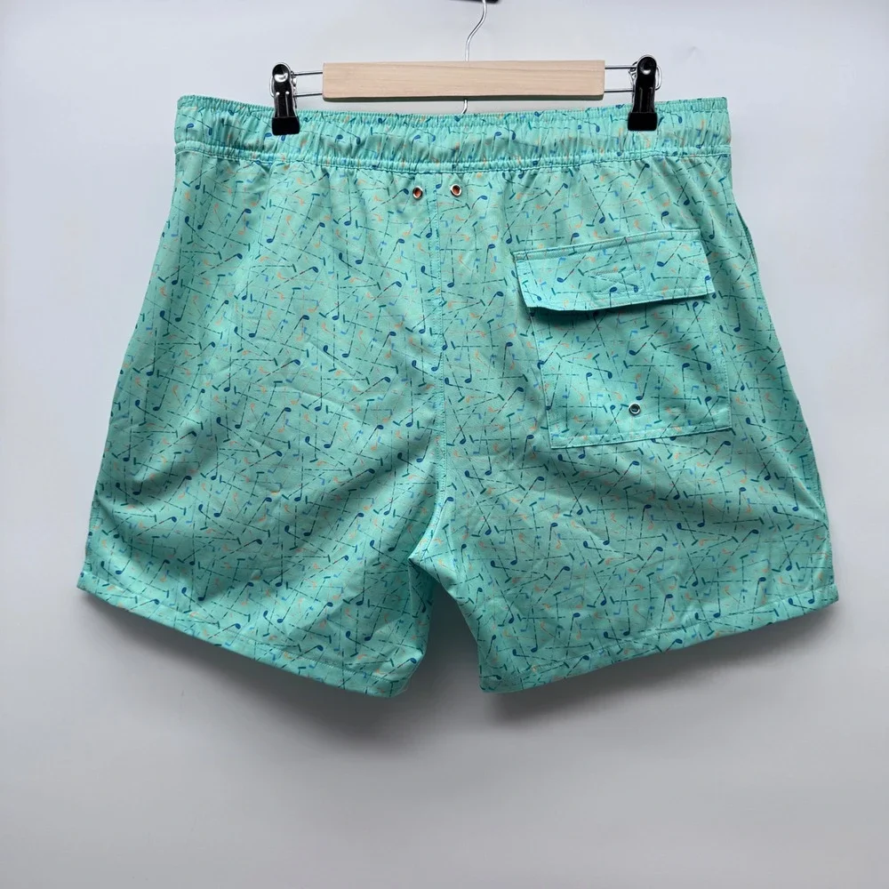 Robert Graham Swim Trunks Mens XL Teal New